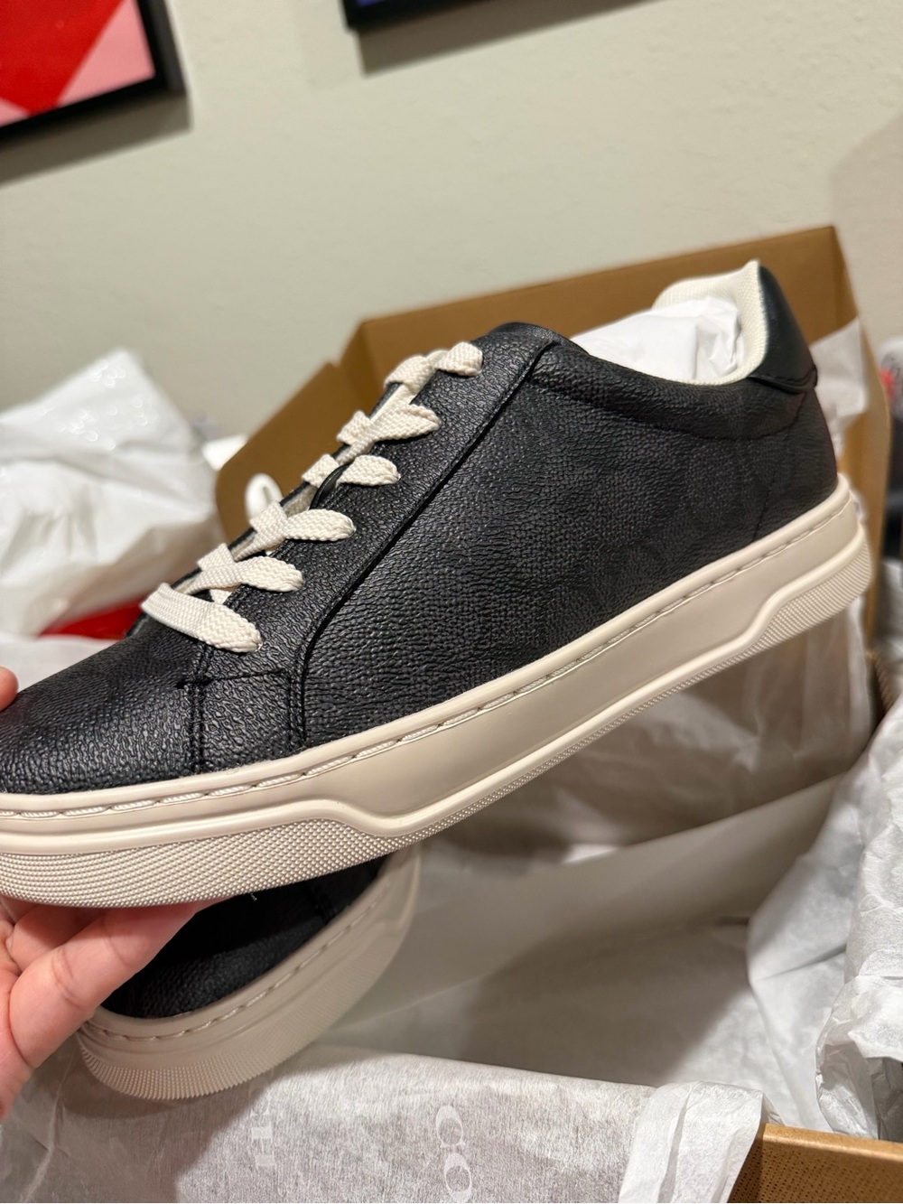 Coach Charcoal/Black Low-Top Sneaker Box